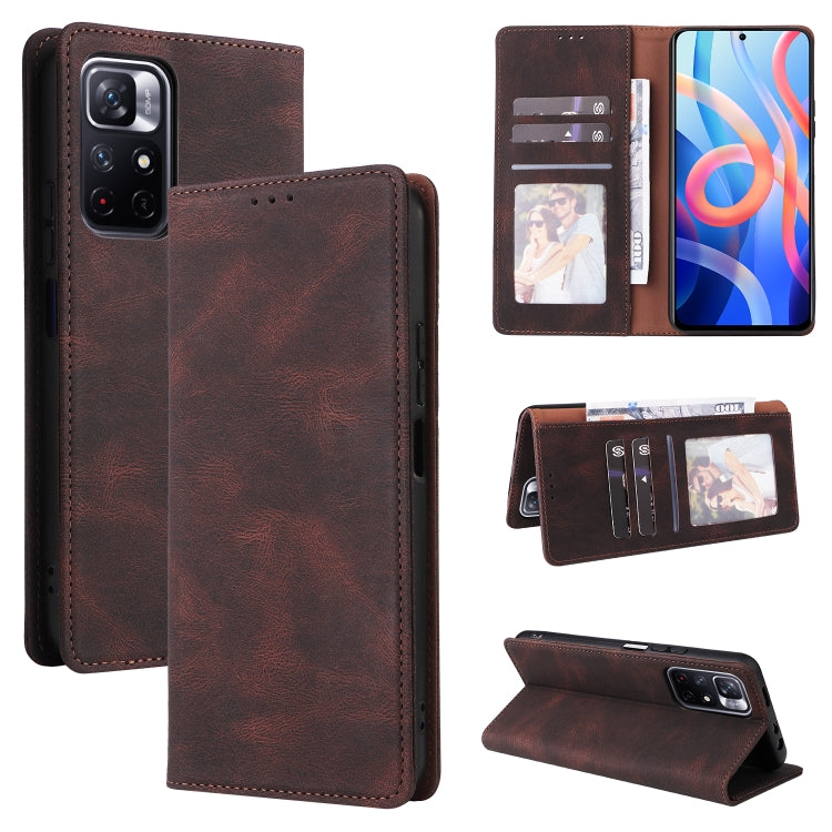 Simple Suction Closure Leather Phone Case, For Samsung Galaxy A03s, For Samsung Galaxy A13 4G, For Xiaomi Redmi Note 11 4G International, For Xiaomi Redmi Note 11 Pro, For Samsung Galaxy A23, For Samsung Galaxy A73 5G, For Xiaomi Redmi Note 11 Pro 5G