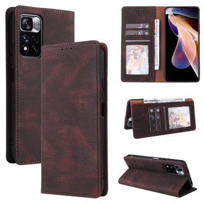Simple Suction Closure Leather Phone Case, For Samsung Galaxy A03s, For Samsung Galaxy A13 4G, For Xiaomi Redmi Note 11 4G International, For Xiaomi Redmi Note 11 Pro, For Samsung Galaxy A23, For Samsung Galaxy A73 5G, For Xiaomi Redmi Note 11 Pro 5G