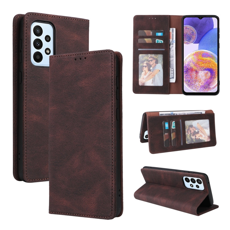 Simple Suction Closure Leather Phone Case, For Samsung Galaxy A03s, For Samsung Galaxy A13 4G, For Xiaomi Redmi Note 11 4G International, For Xiaomi Redmi Note 11 Pro, For Samsung Galaxy A23, For Samsung Galaxy A73 5G, For Xiaomi Redmi Note 11 Pro 5G