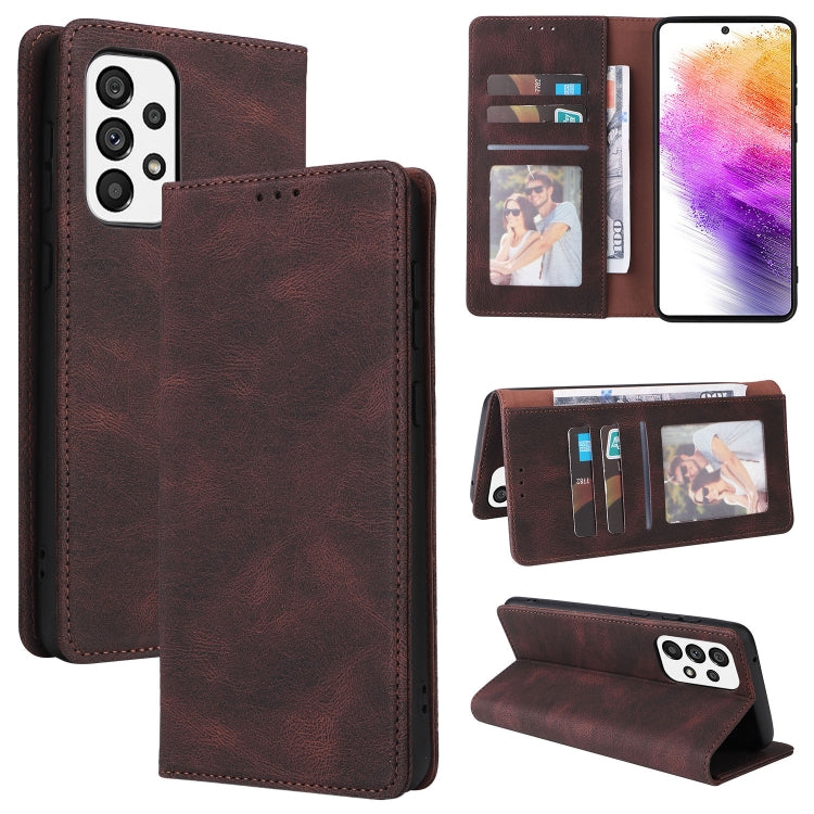 Simple Suction Closure Leather Phone Case, For Samsung Galaxy A03s, For Samsung Galaxy A13 4G, For Xiaomi Redmi Note 11 4G International, For Xiaomi Redmi Note 11 Pro, For Samsung Galaxy A23, For Samsung Galaxy A73 5G, For Xiaomi Redmi Note 11 Pro 5G