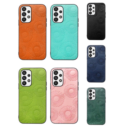 Sunflower Pattern PU+TPU+PC Shockproof Phone Case, For Samsung Galaxy A13 4G, For Samsung Galaxy A23 4G, For Samsung Galaxy A33 5G, For Samsung Galaxy A53 5G, For Samsung Galaxy A73 5G