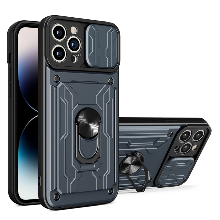 Sliding Camshield TPU+PC Phone Case with Card Slot, For iPhone 14, For iPhone 14 Pro, For iPhone 14 Plus, For iPhone 14 Pro Max