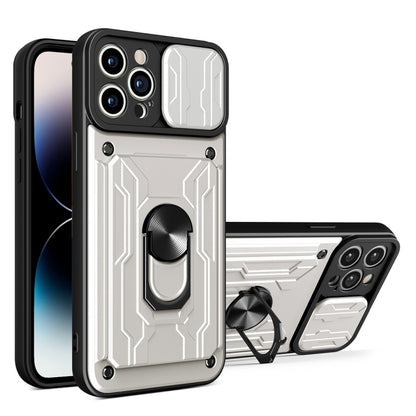 Sliding Camshield TPU+PC Phone Case with Card Slot, For iPhone 14, For iPhone 14 Pro, For iPhone 14 Plus, For iPhone 14 Pro Max