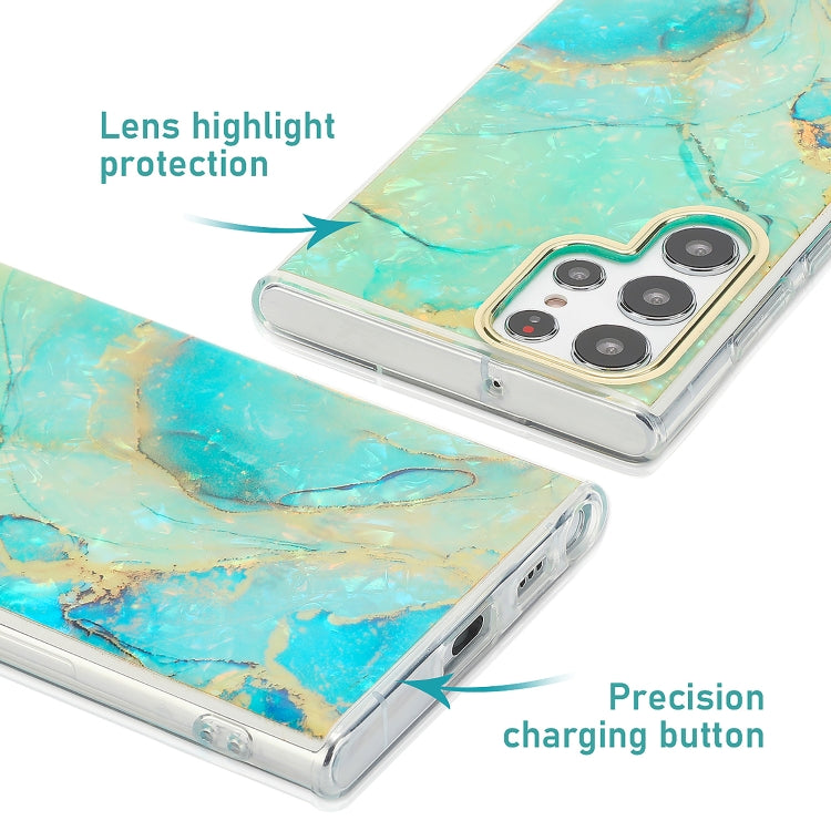 Electroplating Shell Texture Phone Case, For Samsung Galaxy S22 Ultra 5G