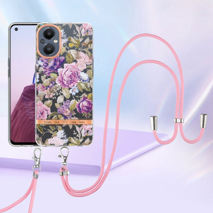 Flowers Series TPU Phone Case with Lanyard, For OnePlus N20 5G, For OPPO Realme 9 Pro+ 5G, For OPPO Realme 9 Pro 5G, For OPPO Realme 9i/A36/A96 4G, For OPPO Realme C21Y, For Xiaomi Redmi Note 11s, For Samsung Galaxy A13, For Samsung Galaxy A23