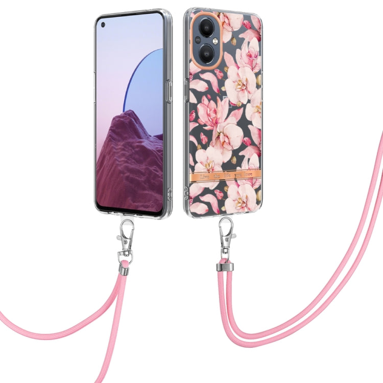 Flowers Series TPU Phone Case with Lanyard, For OnePlus N20 5G, For OPPO Realme 9 Pro+ 5G, For OPPO Realme 9 Pro 5G, For OPPO Realme 9i/A36/A96 4G, For OPPO Realme C21Y, For Xiaomi Redmi Note 11s, For Samsung Galaxy A13, For Samsung Galaxy A23