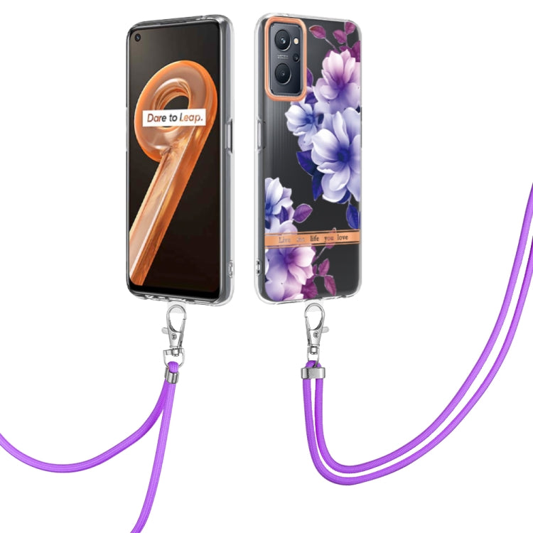Flowers Series TPU Phone Case with Lanyard, For OnePlus N20 5G, For OPPO Realme 9 Pro+ 5G, For OPPO Realme 9 Pro 5G, For OPPO Realme 9i/A36/A96 4G, For OPPO Realme C21Y, For Xiaomi Redmi Note 11s, For Samsung Galaxy A13, For Samsung Galaxy A23