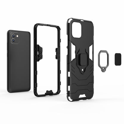 PC + TPU Shockproof Protective Phone Case with Magnetic Ring Holder, For Samsung Galaxy A03 EU Version