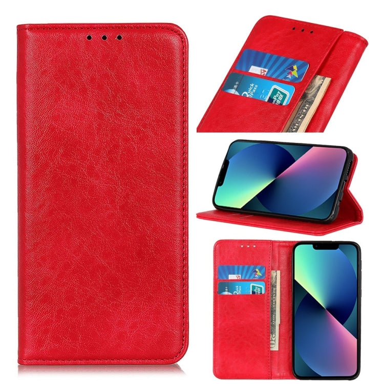 Magnetic Crazy Horse Texture Horizontal Flip Leather Phone Case,Small Quantity Recommended Before iPhone 14 Launching, For iPhone 14, For iPhone 14 Plus, For iPhone 14 Pro, For iPhone 14 Pro Max