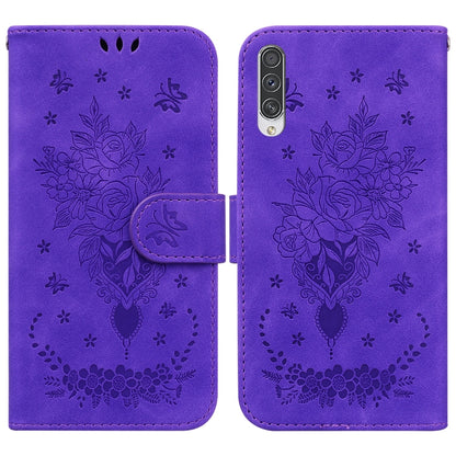 Butterfly Rose Embossed Leather Phone Case, For Samsung Galaxy A50 / A30s / A50s, For Samsung Galaxy A53 5G, For Samsung Galaxy A70 / A70s, For Samsung Galaxy A73 5G, For Samsung Galaxy A11 / M11 EU Version, For Samsung Galaxy A41                      ...