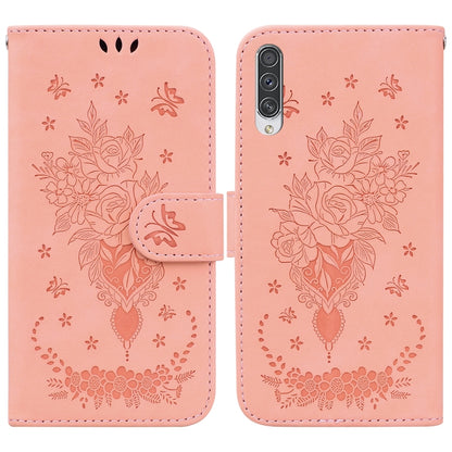 Butterfly Rose Embossed Leather Phone Case, For Samsung Galaxy A50 / A30s / A50s, For Samsung Galaxy A53 5G, For Samsung Galaxy A70 / A70s, For Samsung Galaxy A73 5G, For Samsung Galaxy A11 / M11 EU Version, For Samsung Galaxy A41                      ...