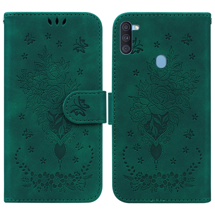 Butterfly Rose Embossed Leather Phone Case, For Samsung Galaxy A50 / A30s / A50s, For Samsung Galaxy A53 5G, For Samsung Galaxy A70 / A70s, For Samsung Galaxy A73 5G, For Samsung Galaxy A11 / M11 EU Version, For Samsung Galaxy A41                      ...