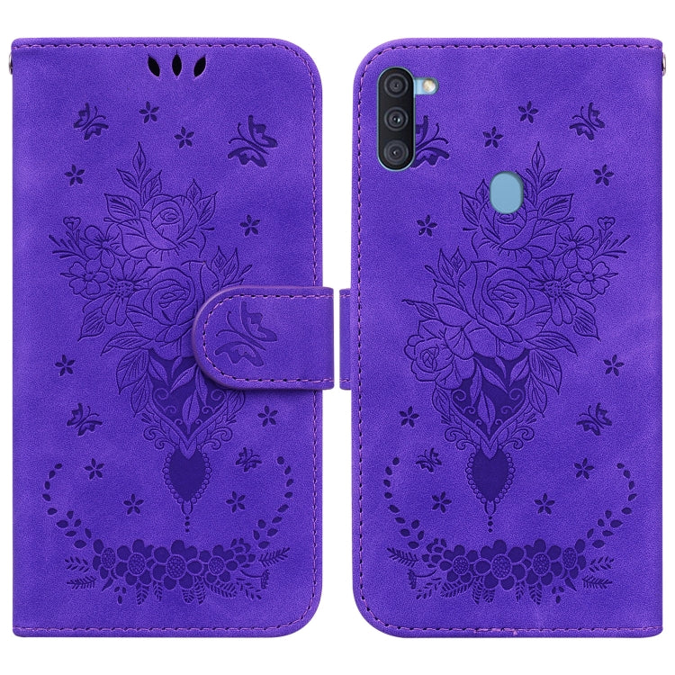 Butterfly Rose Embossed Leather Phone Case, For Samsung Galaxy A50 / A30s / A50s, For Samsung Galaxy A53 5G, For Samsung Galaxy A70 / A70s, For Samsung Galaxy A73 5G, For Samsung Galaxy A11 / M11 EU Version, For Samsung Galaxy A41                      ...