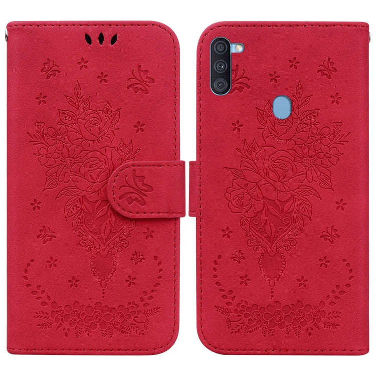 Butterfly Rose Embossed Leather Phone Case, For Samsung Galaxy A50 / A30s / A50s, For Samsung Galaxy A53 5G, For Samsung Galaxy A70 / A70s, For Samsung Galaxy A73 5G, For Samsung Galaxy A11 / M11 EU Version, For Samsung Galaxy A41                      ...
