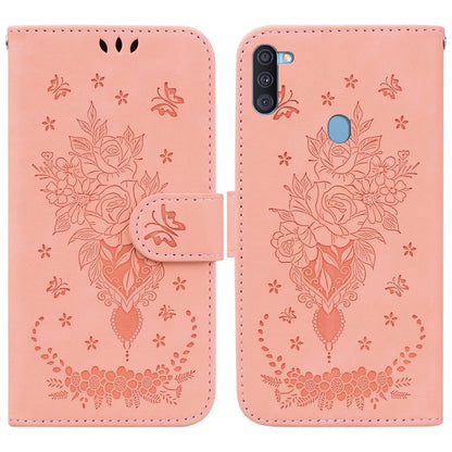 Butterfly Rose Embossed Leather Phone Case, For Samsung Galaxy A50 / A30s / A50s, For Samsung Galaxy A53 5G, For Samsung Galaxy A70 / A70s, For Samsung Galaxy A73 5G, For Samsung Galaxy A11 / M11 EU Version, For Samsung Galaxy A41                      ...