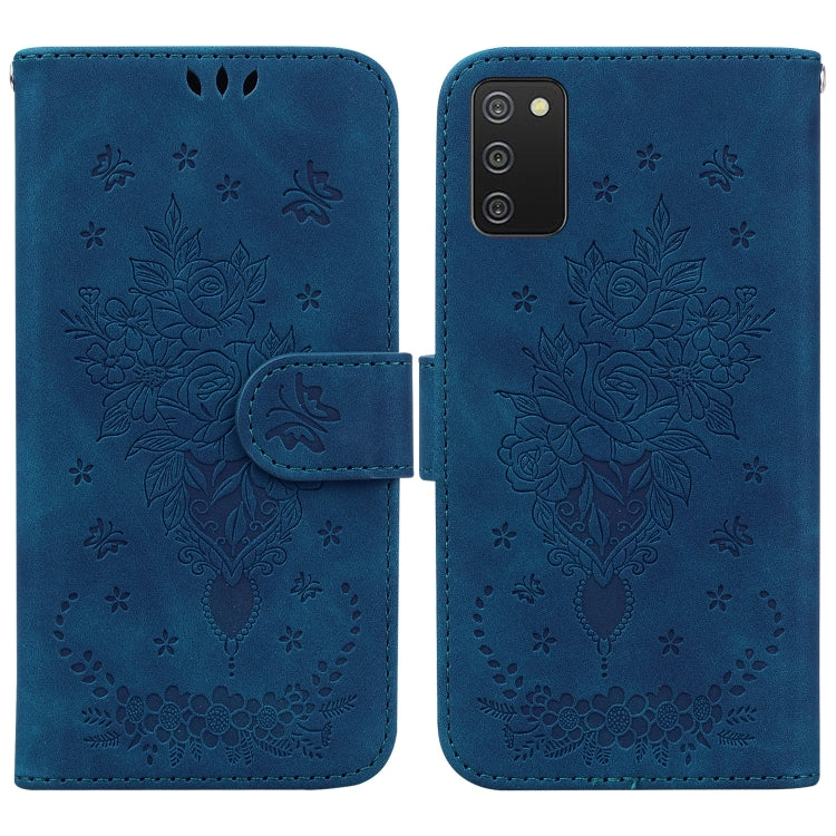 Butterfly Rose Embossed Leather Phone Case, For Samsung Galaxy A03s EU Version, For Samsung Galaxy A13 5G, For Samsung Galaxy A23, For Samsung Galaxy A51 5G, For Samsung Galaxy A52 5G / 4G, For Samsung Galaxy A71, For Samsung Galaxy A71 5G             ...