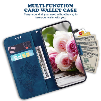 Butterfly Rose Embossed Leather Phone Case, For Samsung Galaxy A03s EU Version, For Samsung Galaxy A13 5G, For Samsung Galaxy A23, For Samsung Galaxy A51 5G, For Samsung Galaxy A52 5G / 4G, For Samsung Galaxy A71, For Samsung Galaxy A71 5G             ...