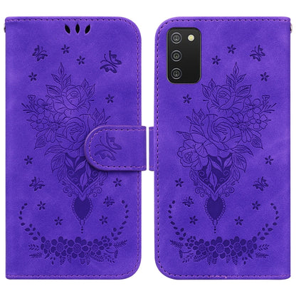 Butterfly Rose Embossed Leather Phone Case, For Samsung Galaxy A03s EU Version, For Samsung Galaxy A13 5G, For Samsung Galaxy A23, For Samsung Galaxy A51 5G, For Samsung Galaxy A52 5G / 4G, For Samsung Galaxy A71, For Samsung Galaxy A71 5G             ...