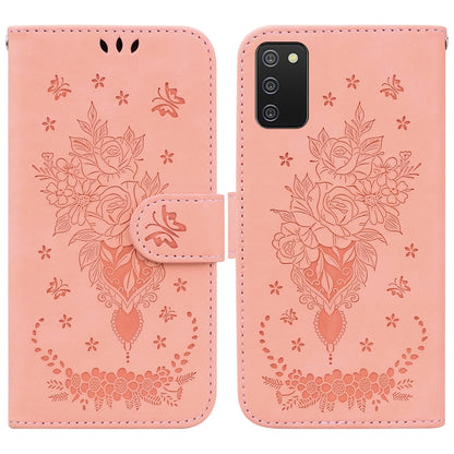 Butterfly Rose Embossed Leather Phone Case, For Samsung Galaxy A03s EU Version, For Samsung Galaxy A13 5G, For Samsung Galaxy A23, For Samsung Galaxy A51 5G, For Samsung Galaxy A52 5G / 4G, For Samsung Galaxy A71, For Samsung Galaxy A71 5G             ...