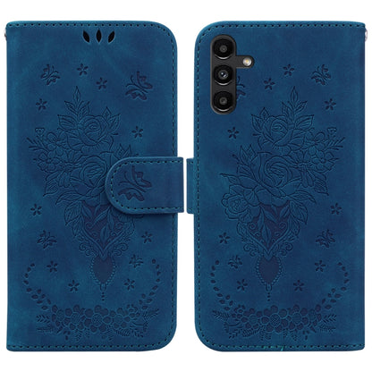 Butterfly Rose Embossed Leather Phone Case, For Samsung Galaxy A03s EU Version, For Samsung Galaxy A13 5G, For Samsung Galaxy A23, For Samsung Galaxy A51 5G, For Samsung Galaxy A52 5G / 4G, For Samsung Galaxy A71, For Samsung Galaxy A71 5G             ...