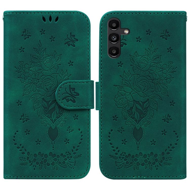 Butterfly Rose Embossed Leather Phone Case, For Samsung Galaxy A03s EU Version, For Samsung Galaxy A13 5G, For Samsung Galaxy A23, For Samsung Galaxy A51 5G, For Samsung Galaxy A52 5G / 4G, For Samsung Galaxy A71, For Samsung Galaxy A71 5G             ...