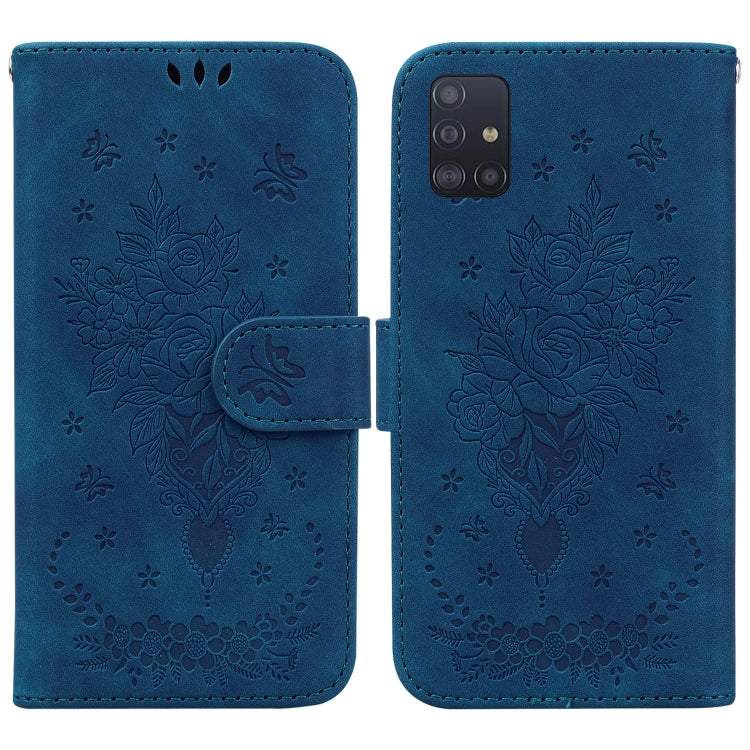 Butterfly Rose Embossed Leather Phone Case, For Samsung Galaxy A03s EU Version, For Samsung Galaxy A13 5G, For Samsung Galaxy A23, For Samsung Galaxy A51 5G, For Samsung Galaxy A52 5G / 4G, For Samsung Galaxy A71, For Samsung Galaxy A71 5G             ...