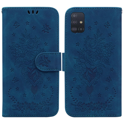 Butterfly Rose Embossed Leather Phone Case, For Samsung Galaxy A03s EU Version, For Samsung Galaxy A13 5G, For Samsung Galaxy A23, For Samsung Galaxy A51 5G, For Samsung Galaxy A52 5G / 4G, For Samsung Galaxy A71, For Samsung Galaxy A71 5G             ...