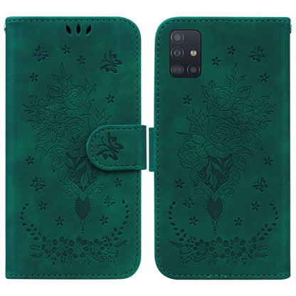 Butterfly Rose Embossed Leather Phone Case, For Samsung Galaxy A03s EU Version, For Samsung Galaxy A13 5G, For Samsung Galaxy A23, For Samsung Galaxy A51 5G, For Samsung Galaxy A52 5G / 4G, For Samsung Galaxy A71, For Samsung Galaxy A71 5G             ...
