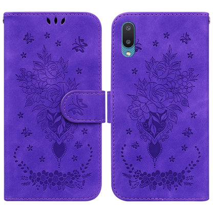 Butterfly Rose Embossed Leather Phone Case, For Samsung Galaxy A03s EU Version, For Samsung Galaxy A13 5G, For Samsung Galaxy A23, For Samsung Galaxy A51 5G, For Samsung Galaxy A52 5G / 4G, For Samsung Galaxy A71, For Samsung Galaxy A71 5G             ...