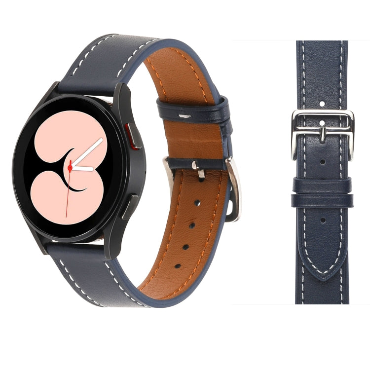Plain Weave Leather Watch Band, For Samsung Galaxy Watch4 40mm / 44mm