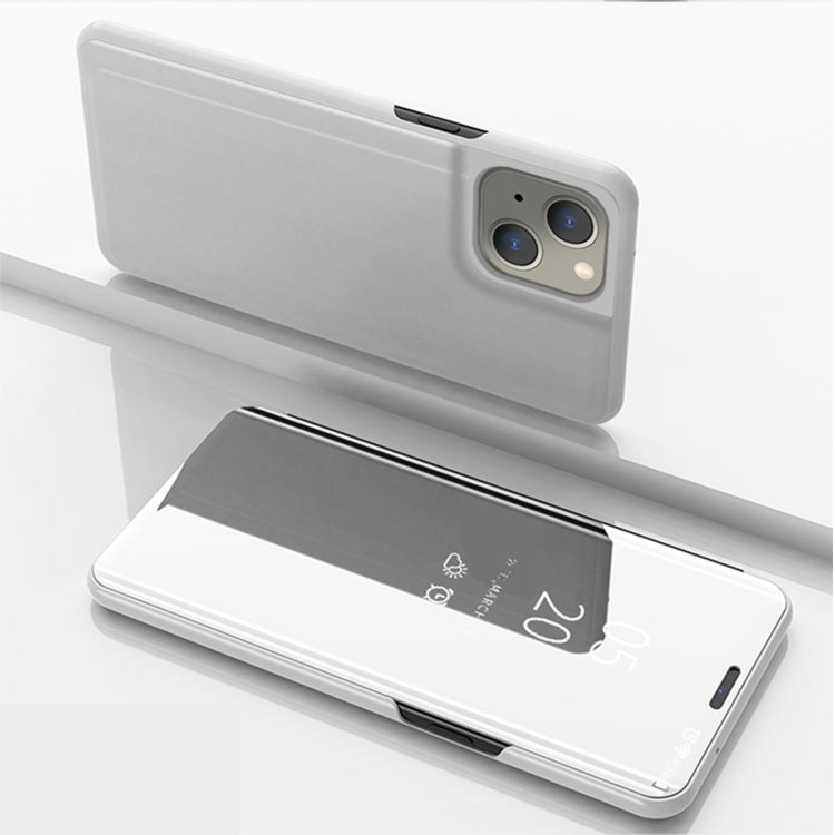 Plated Mirror Horizontal Flip Leather Phone Case with Holder, For iPhone 14, For iPhone 14 Plus, For iPhone 14 Pro, For iPhone 14 Pro Max