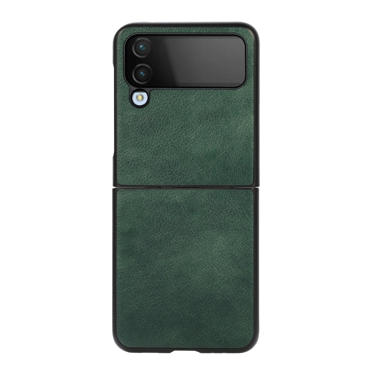 Two-color Litchi Texture Phone Case, For Samsung Galaxy Z Flip4