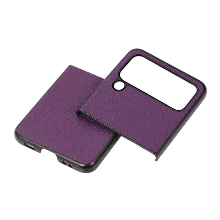 Genuine Leather Shockproof Protective Leather Phone Case, For Samsung Galaxy Z Flip4