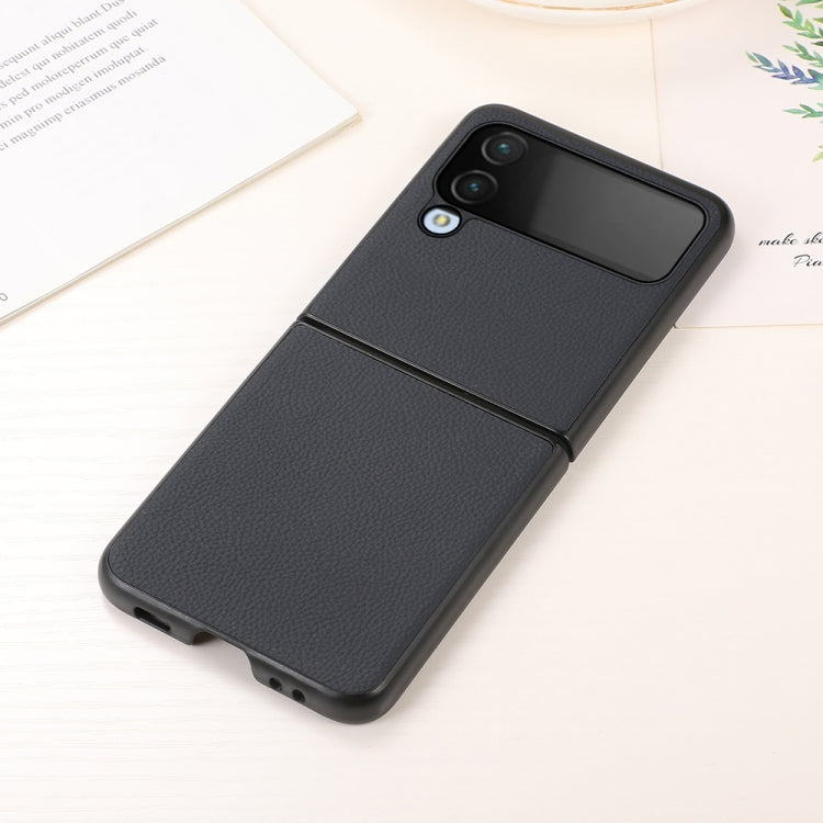 Genuine Leather Shockproof Protective Leather Phone Case, For Samsung Galaxy Z Flip4