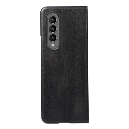 Yellow Cow Texture PU Phone Case, For Samsung Galaxy Z Fold4