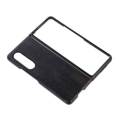 Yellow Cow Texture PU Phone Case, For Samsung Galaxy Z Fold4