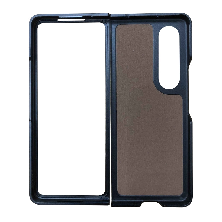 Crocodile Top Layer Cowhide Leather Phone Case, For Samsung Galaxy Z Fold4