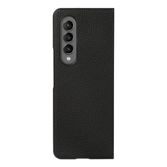 Genuine Leather Lychee Texture Phone Case, For Samsung Galaxy Z Fold4