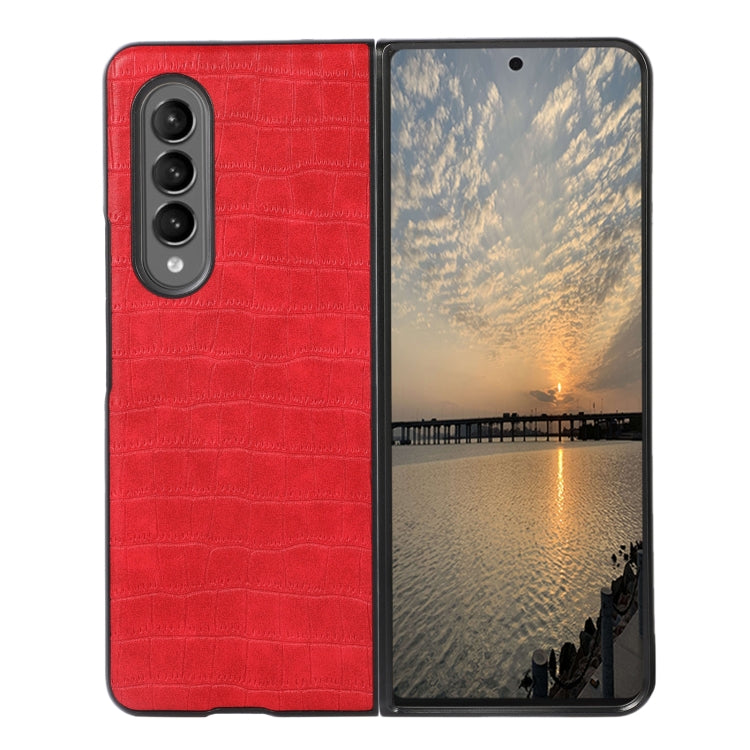 Crocodile Texture PU Leather Protective Phone Case, For Samsung Galaxy Z Fold4