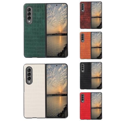 Crocodile Texture PU Leather Protective Phone Case, For Samsung Galaxy Z Fold4