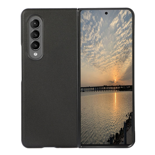 Sheep Texture Genuine Leather Phone Case, For Samsung Galaxy Z Fold4