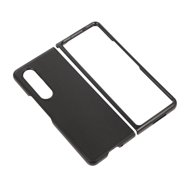 Sheep Texture Genuine Leather Phone Case, For Samsung Galaxy Z Fold4