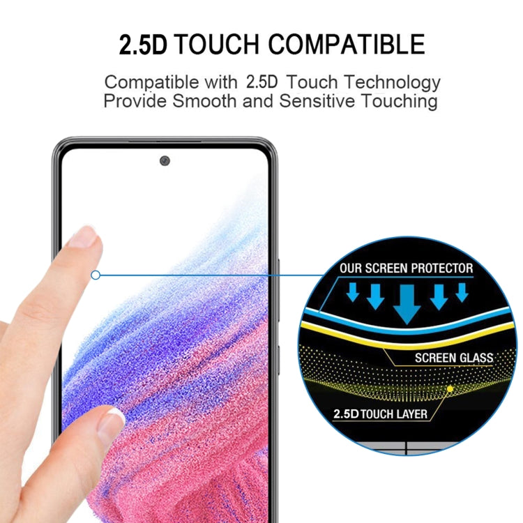Full Glue Cover Screen Protector Tempered Glass Film, For Samsung Galaxy A53 5G (1 PC)