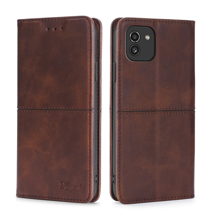 Cow Texture Magnetic Horizontal Flip Leather Phone Case, For Samsung Galaxy A03 EU Edition 166mm, For Samsung Galaxy A23 5G, For Samsung Galaxy M33 5G, For Samsung Galaxy M53 5G