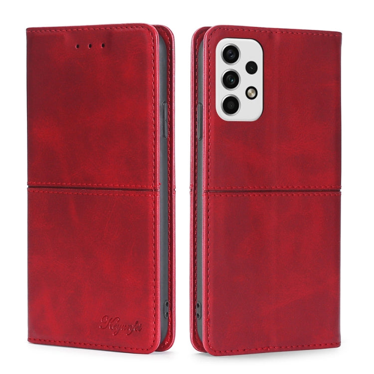 Cow Texture Magnetic Horizontal Flip Leather Phone Case, For Samsung Galaxy A03 EU Edition 166mm, For Samsung Galaxy A23 5G, For Samsung Galaxy M33 5G, For Samsung Galaxy M53 5G