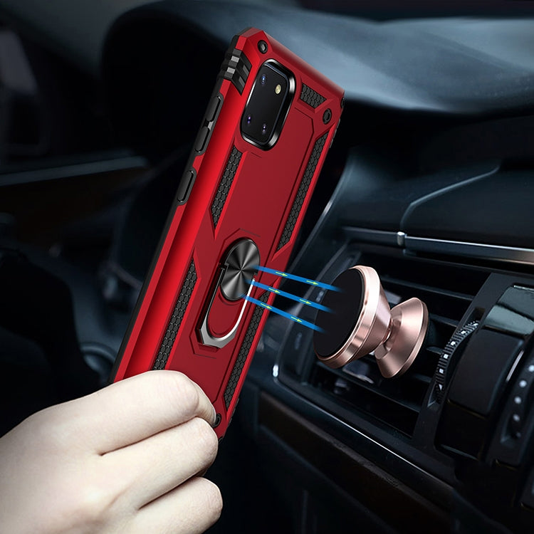Shockproof TPU + PC Protective Case with 360 Degree Rotating Holder, For Galaxy A01, For Galaxy A81 / Note 10 Lite, For Galaxy A91 / S10 Lite