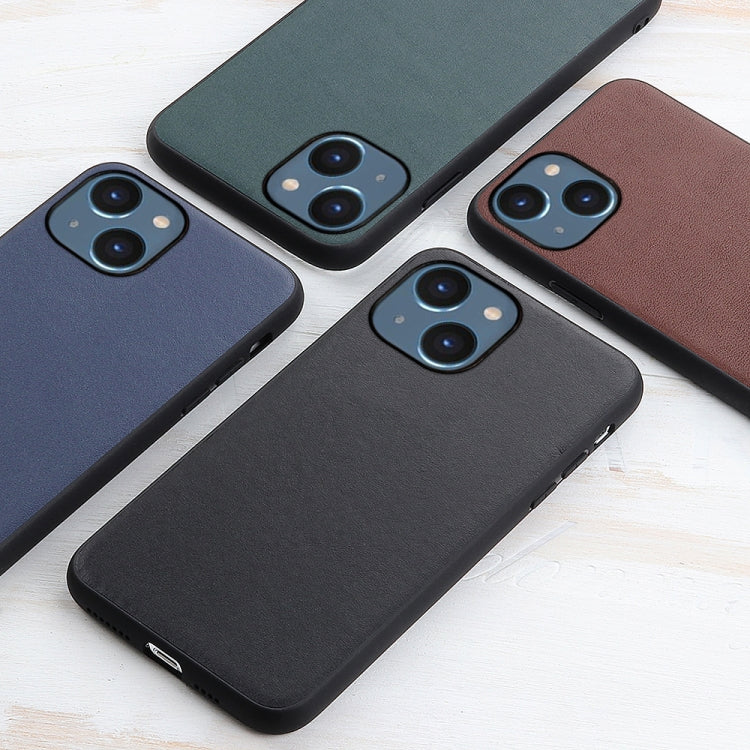 Lambskin Texture Genuine Leather Phone Case, For iPhone 14, For iPhone 14 Plus, For iPhone 14 Pro, For iPhone 14 Pro Max