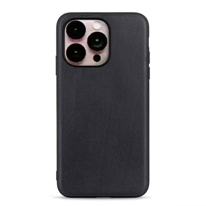 Lambskin Texture Genuine Leather Phone Case, For iPhone 14, For iPhone 14 Plus, For iPhone 14 Pro, For iPhone 14 Pro Max