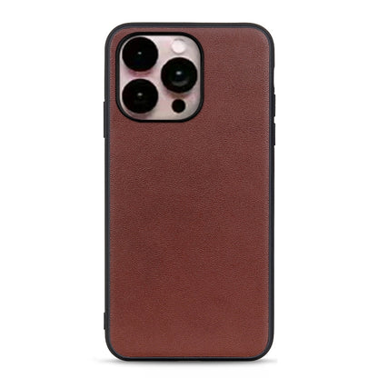 Lambskin Texture Genuine Leather Phone Case, For iPhone 14, For iPhone 14 Plus, For iPhone 14 Pro, For iPhone 14 Pro Max