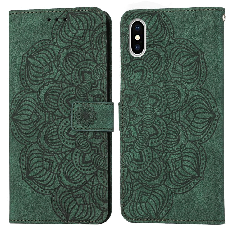 Mandala Embossed Flip Leather Phone Case, For iPhone 11 Pro Max, For iPhone X / XS, For iPhone XR, For iPhone XS Max, For iPhone SE 2022 / 2020 / 8 / 7, For iPhone 7 Plus / 8 Plus